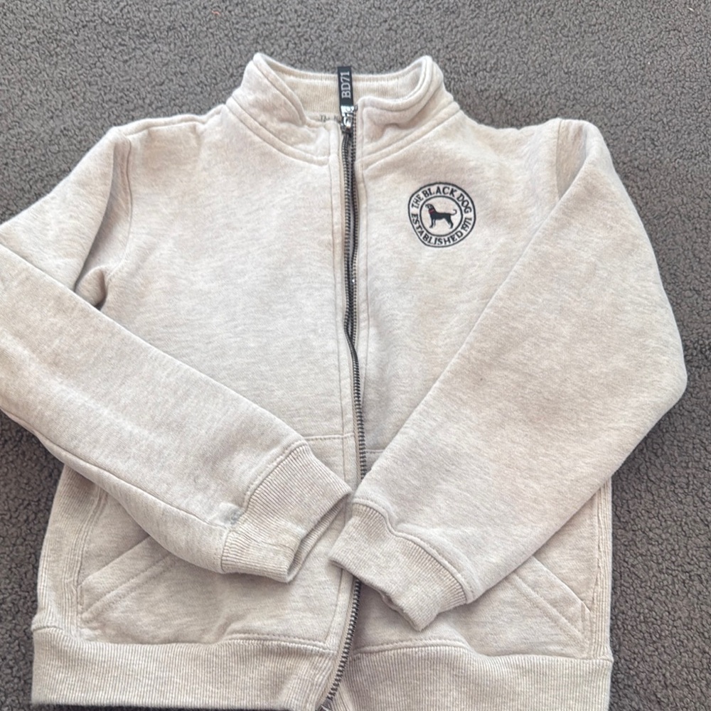 The Black Dog Cream Zip-Up Jacket